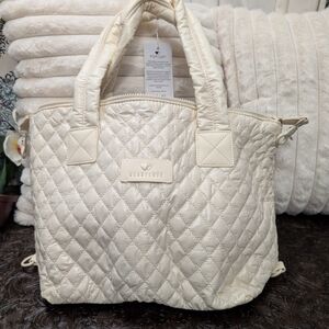 Heartlove Ivory Quilted Tote